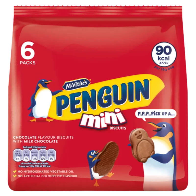 McVitie's Mini Penguin Milk Chocolate Biscuits Multipack